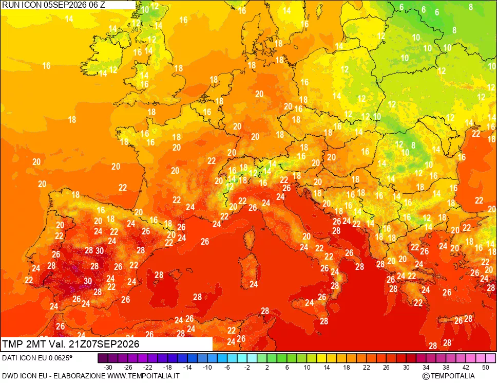 mappa Temp 2 metri