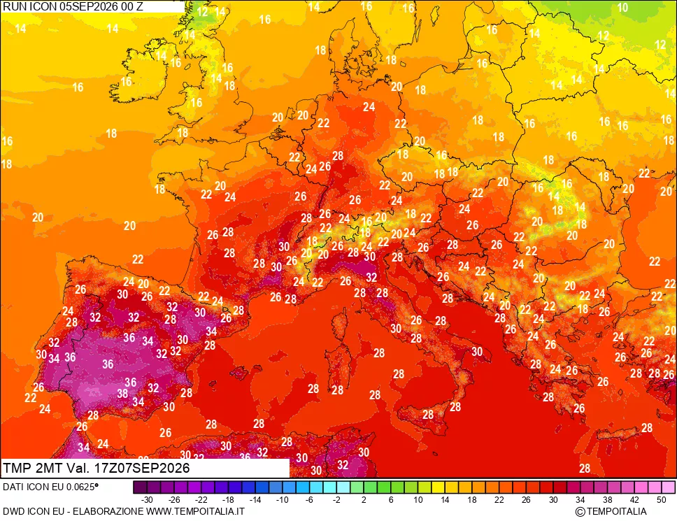 mappa Temp 2 metri