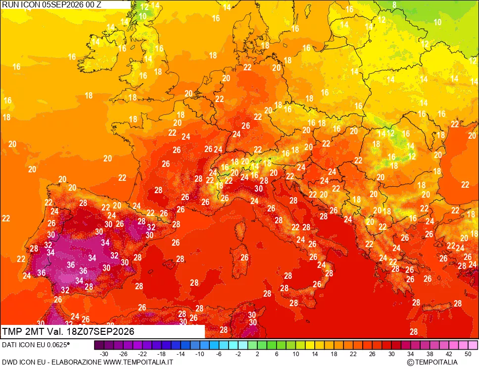 mappa Temp 2 metri