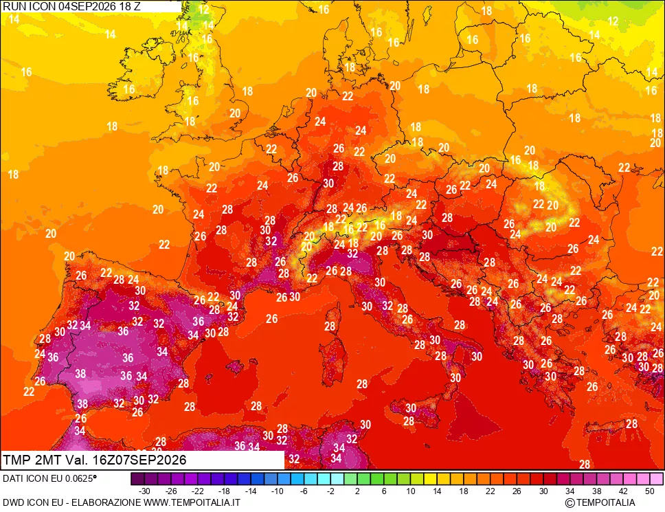 mappa Temp 2 metri