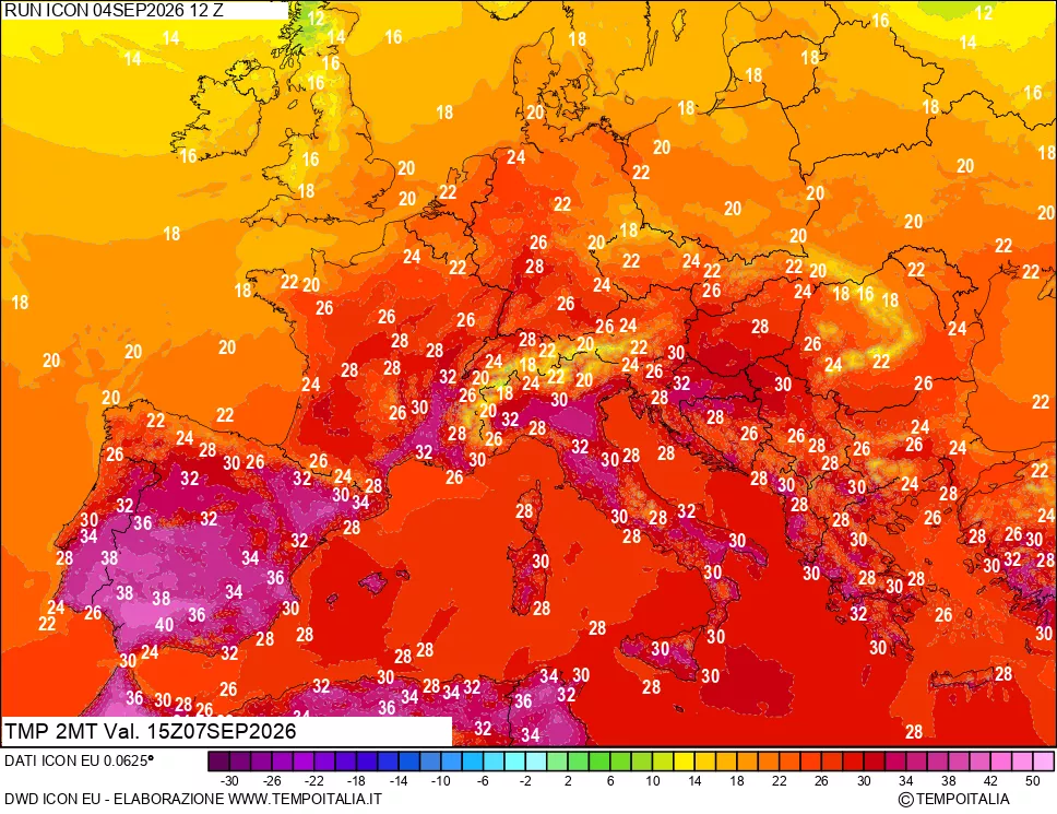 mappa Temp 2 metri