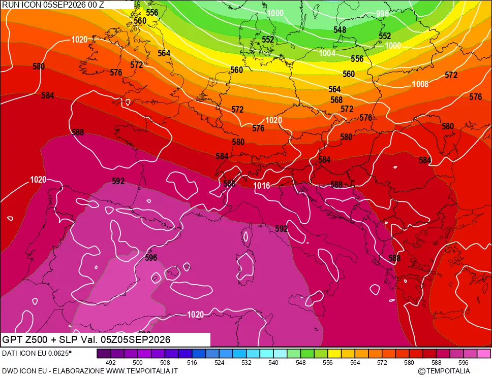mappa 500 hPa GPT + Press SLM