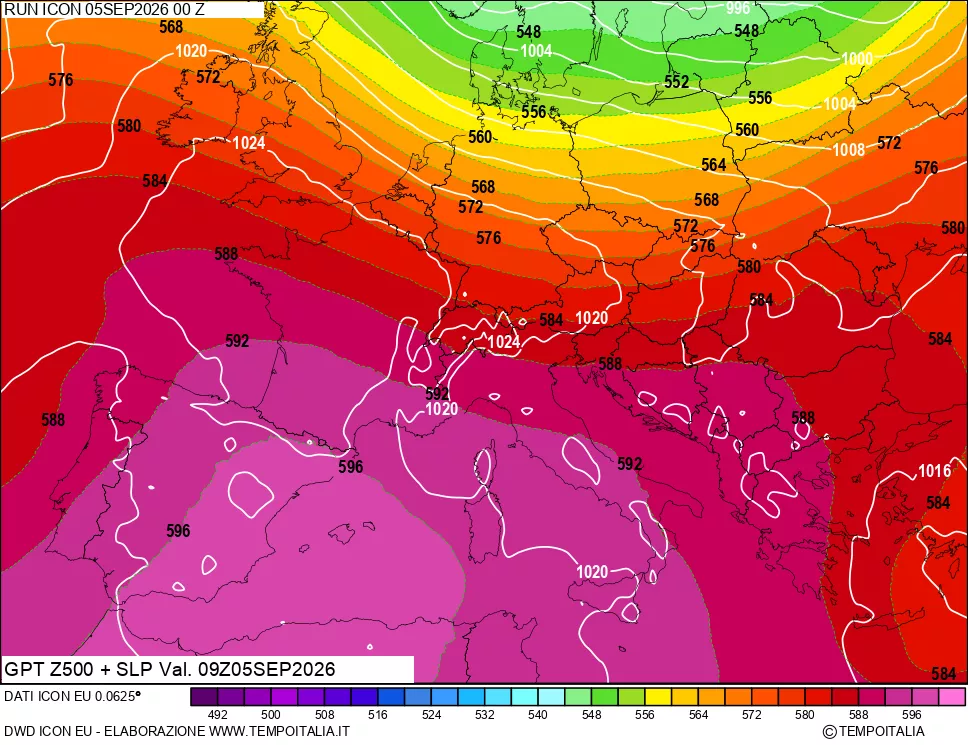 mappa 500 hPa GPT + Press SLM