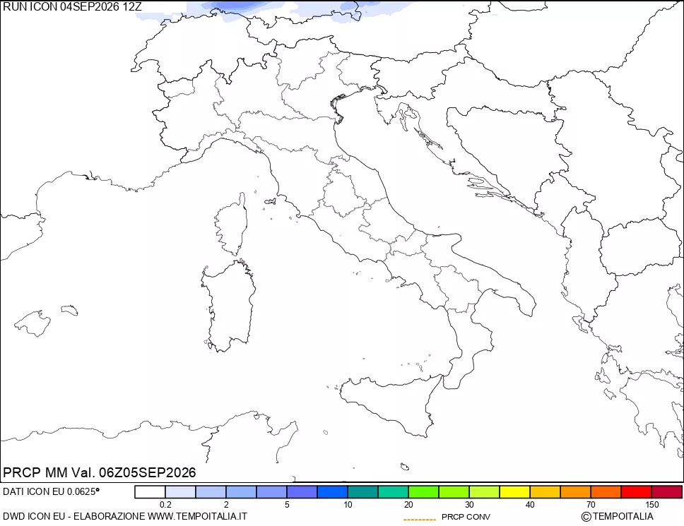 mappa Precipitazioni totali e convettive
