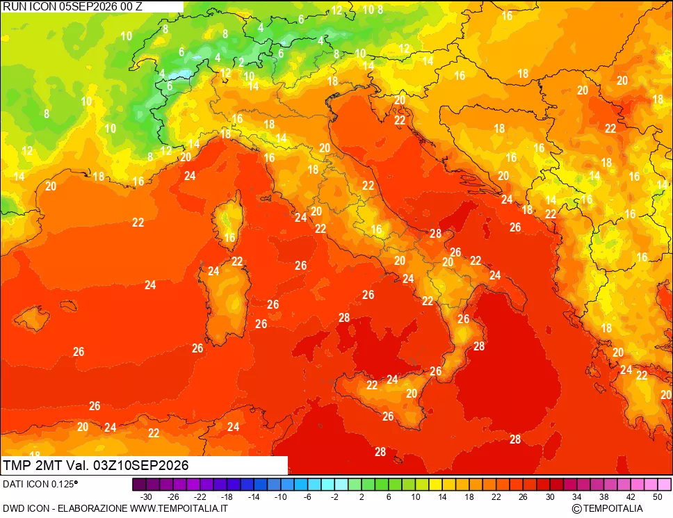 mappa Temp 2 metri