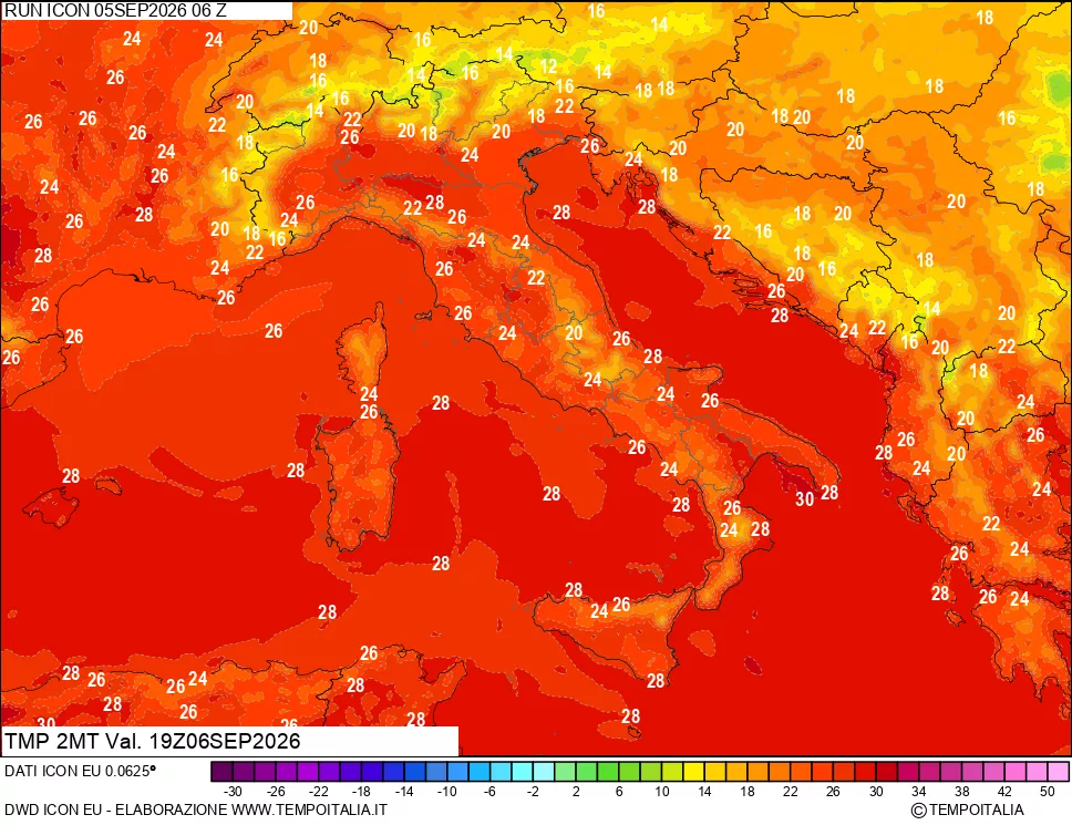 mappa Temp 2 metri