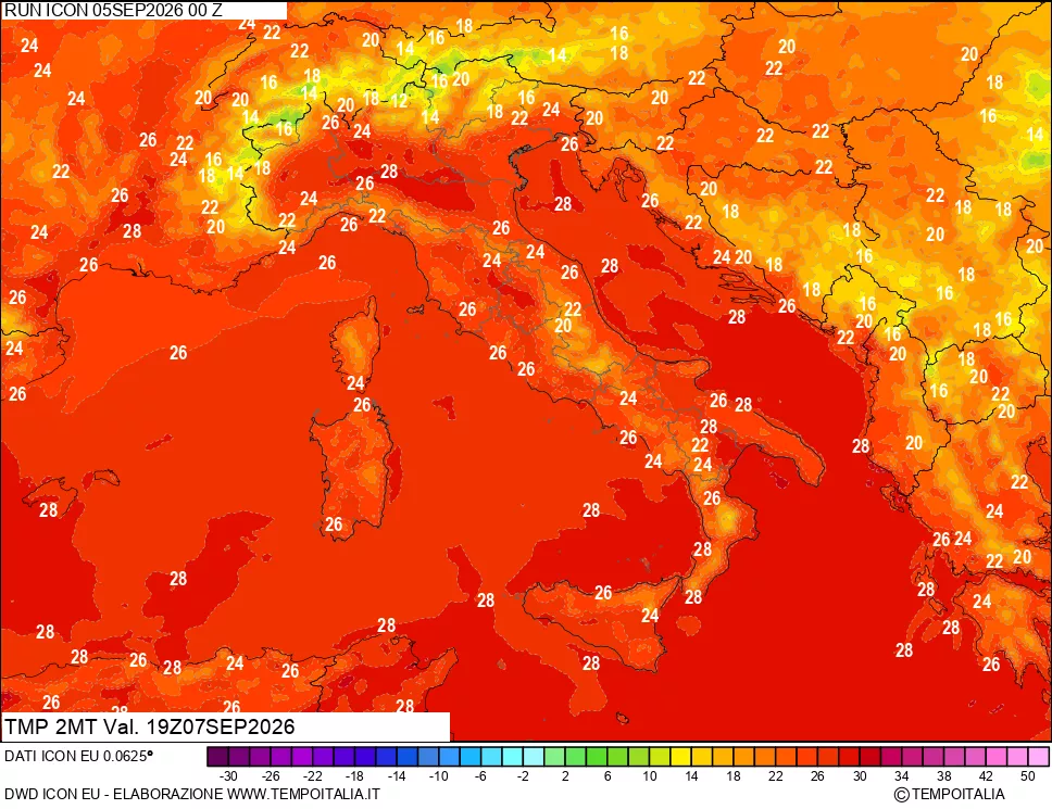 mappa Temp 2 metri