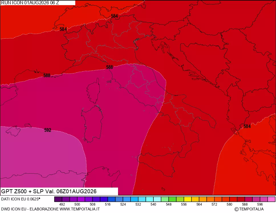 mappa 500 hPa GPT + Press SLM