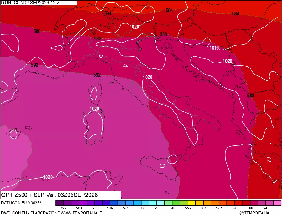 mappa 500 hPa GPT + Press SLM