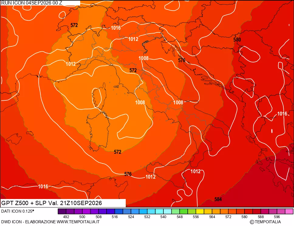mappa 500 hPa GPT + Press SLM