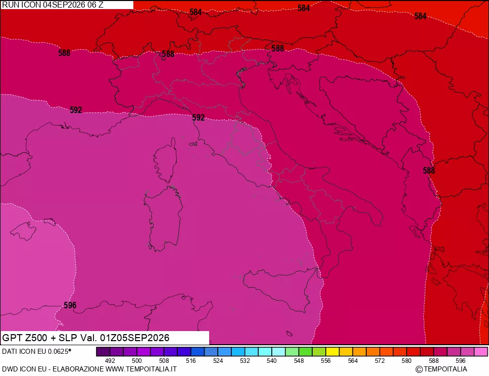 mappa 500 hPa GPT + Press SLM