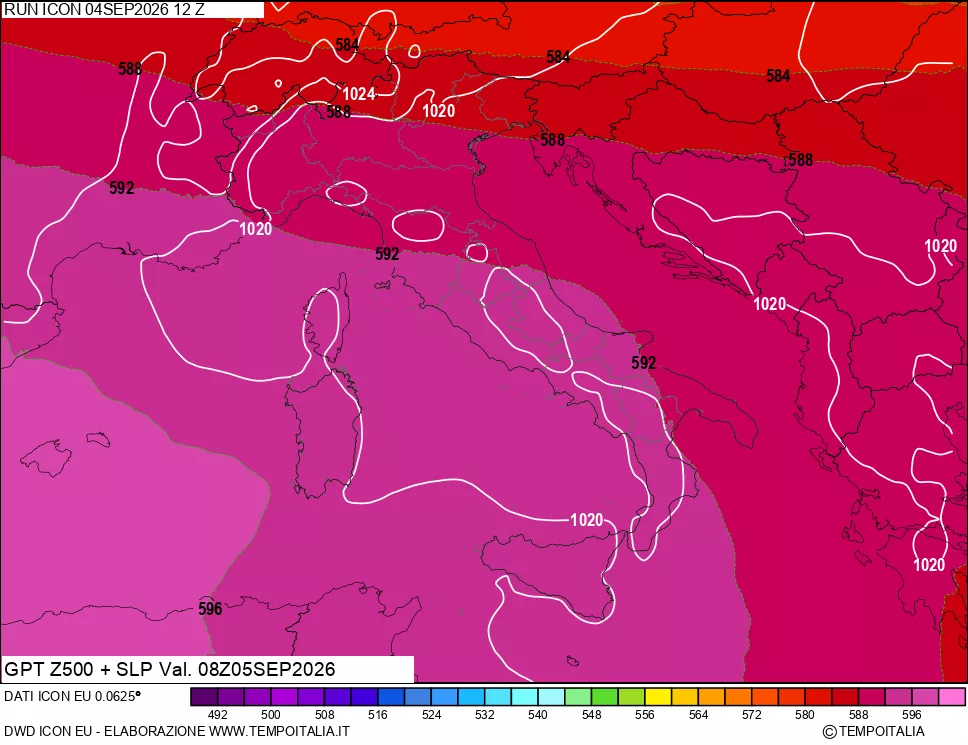 mappa 500 hPa GPT + Press SLM