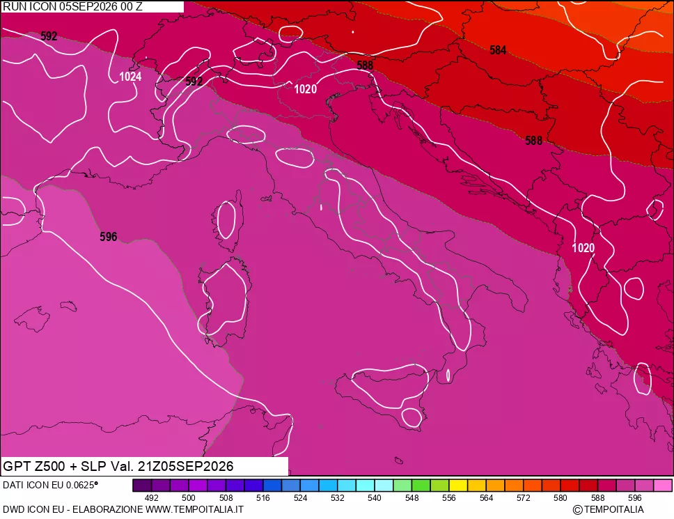 mappa 500 hPa GPT + Press SLM