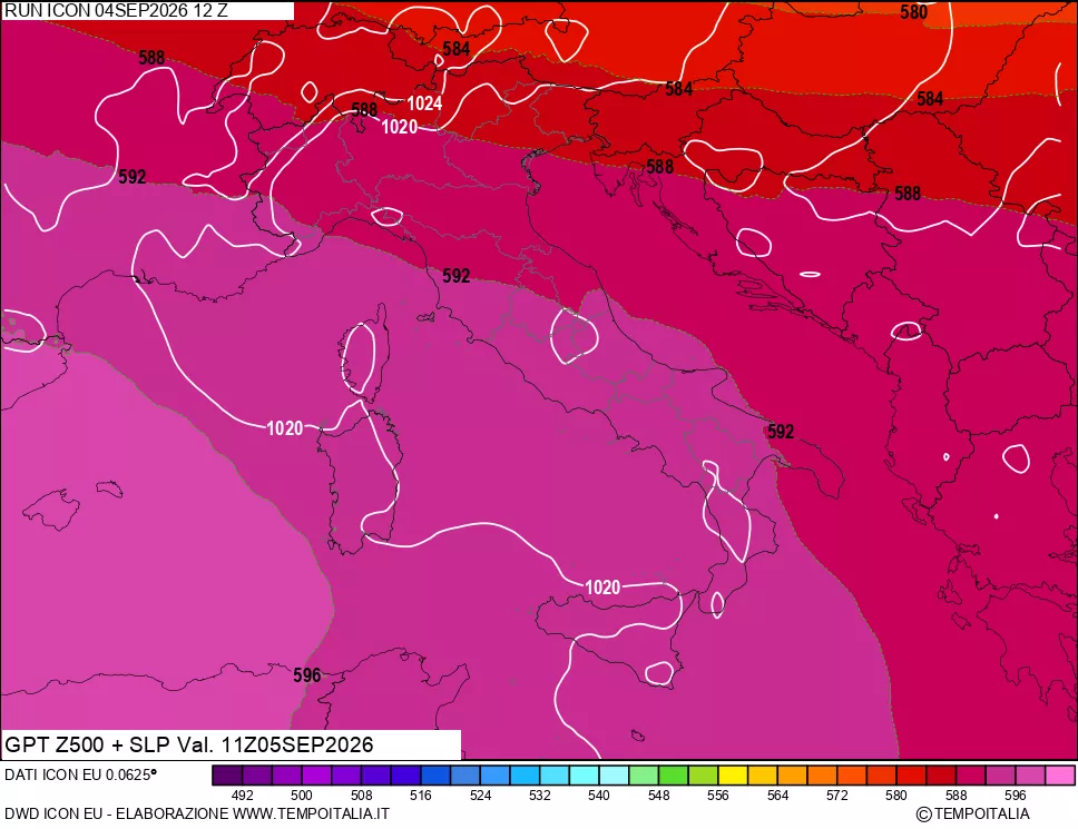 mappa 500 hPa GPT + Press SLM