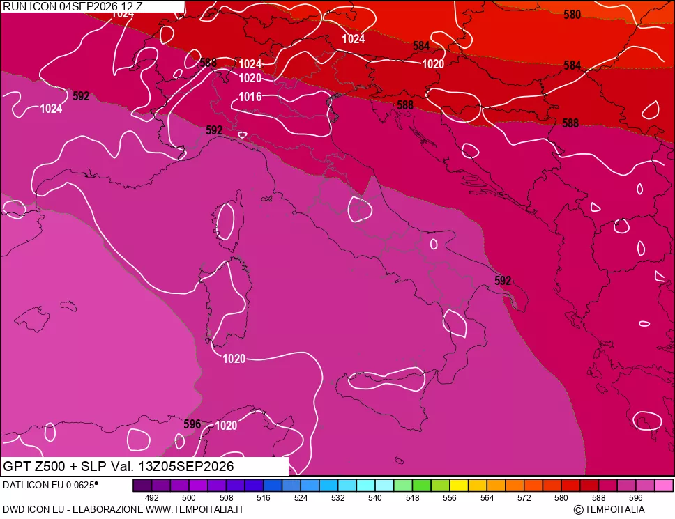 mappa 500 hPa GPT + Press SLM