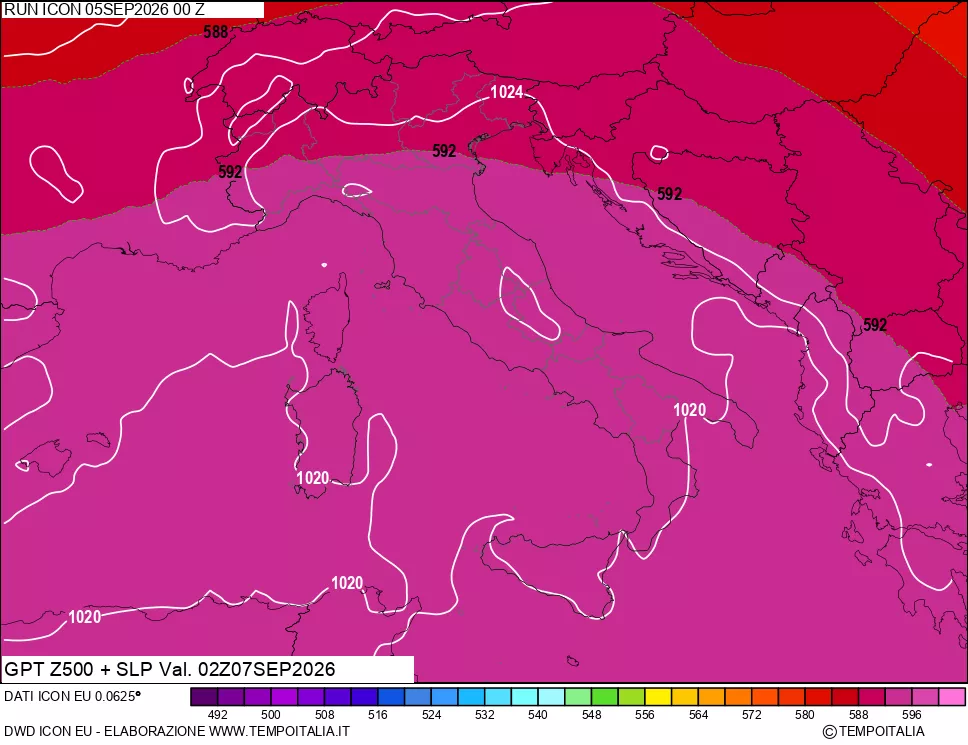 mappa 500 hPa GPT + Press SLM