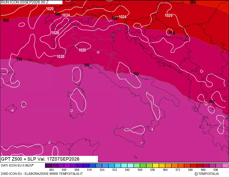 mappa 500 hPa GPT + Press SLM