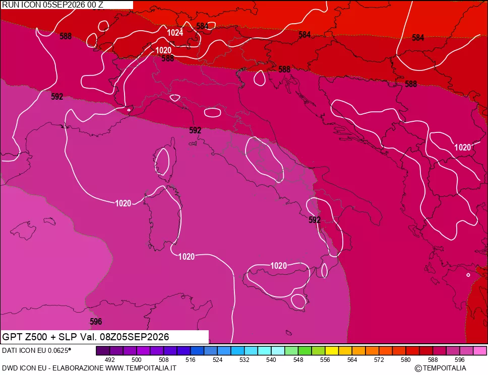 mappa 500 hPa GPT + Press SLM